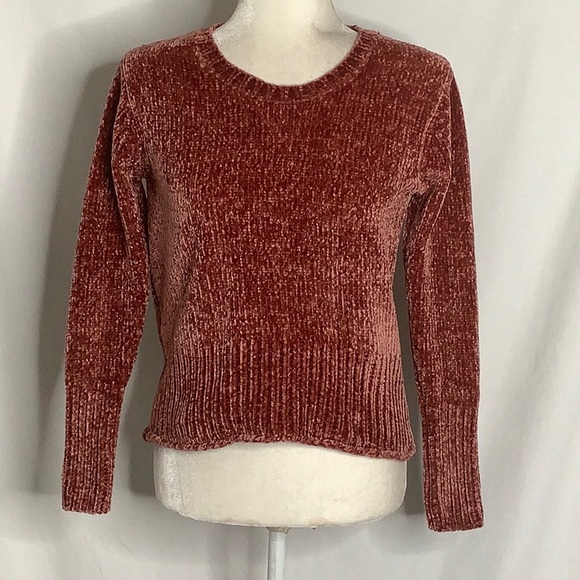 Rust Chenille Sweater Size S - Picture 1 of 12